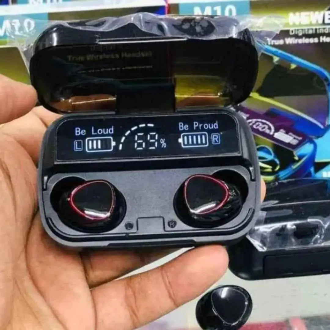 Black long lasting with fast charge 10 earbuds