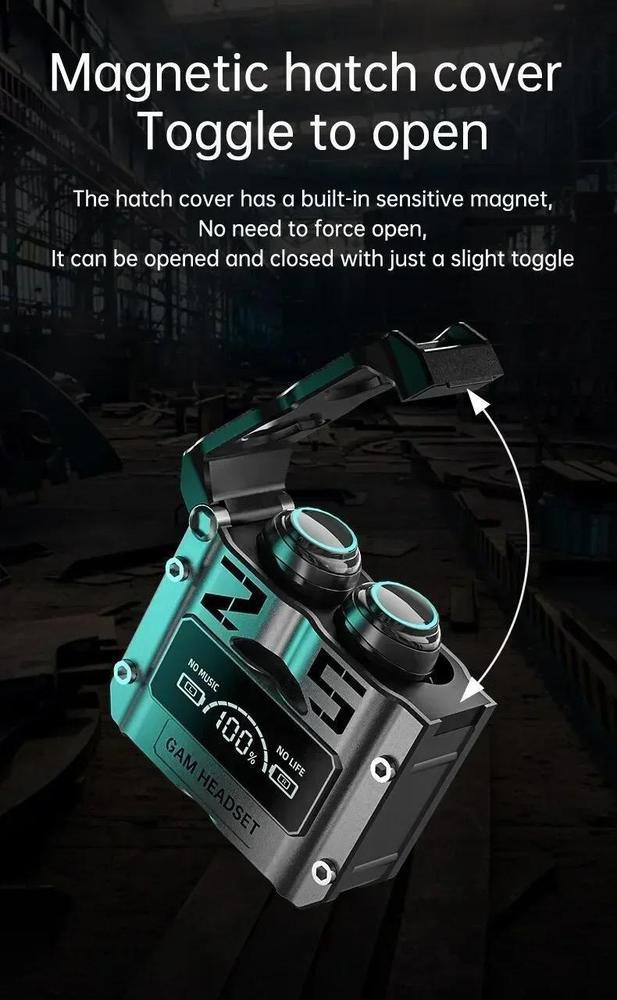 M25 wireless Gaming Earbuds Black ABS Bluetooth 5.0